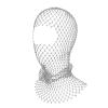 Ylucky Rhinestone Mesh Mask Crystal Glitter Nightclub Headwear Women Halloween Accessories Rave Party Head Cover Body Jewelry (white-Eye Hollow) view 2