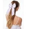 Baseball Bows Accessories for Women Softball Hair Bows Jeweled Rhinestone Hair Bow Clips Large Baseball Hair Ribbons Sports Game Day Accessories Baseball Mom Accessories Outfits Gifts (White 1) view 2