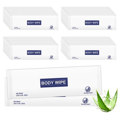 30 pcs Body Wet Wipes Individually Wrapped, Disposable Skin Cleansing Wipes, Individual Wrapped, Safe, Convenient, Lightweight, Aloe Vera for Butt, Hands, Face Cleaning, Daily Use