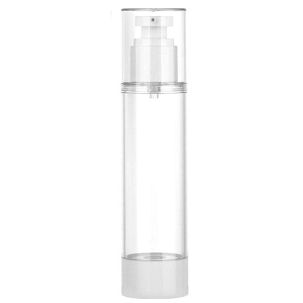 15-100ml Clear Airless Cosmetic Cream Bottle Empty Travel Size Dispenser Refillable Containers for Lotion Shampoo