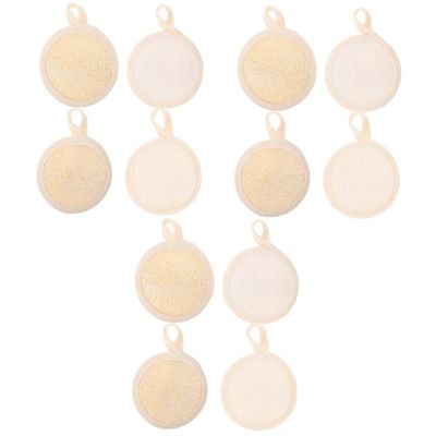 FRCOLOR 12pcs Facial Exfoliating Scrubber Pads Natural Loofah Face Exfoliator Gentle Facial Scrub for Women