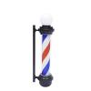 AngelcityCC Barber Pole Red White Blue Stripes with LED Light Traditional Barber Pole Outside Barber Shop Rotating Light Sign Light Box Rainproof Hairdressing Salon Wall Lamp view 1