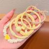 PYZANEKSI Head Rope Rubber Band Girl Tie Hair Rope Summer Ponytail Hair Tie High Elastic Hair Rope, yellow - 5 pieces view 1
