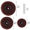 Donut Bun Maker, 3pcs Donut Bun Hair Bun Maker, 10pcs Doughnuts Sock Bun Ring Styler Maker (Brown) view 2
