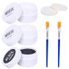 Halloween Black and White Face Paint Kit - 7pcs Large Capacity Facepaint for Adult Clown SFX Zombie Special Effects Makeup With Brushes & Sponges view 1