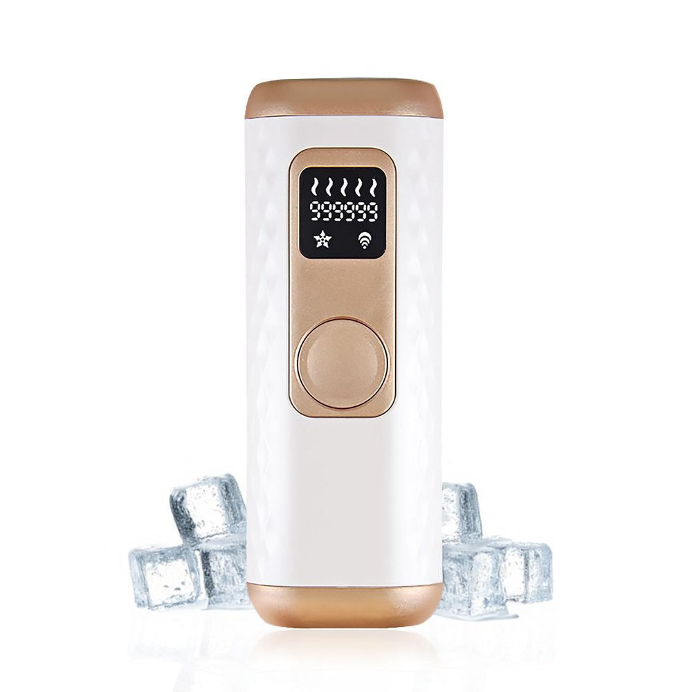 Herbishh IPL Laser Hair Removal, Painless Strong Ice Cooling Care Function- 999,999 Flashes, Hair Removal Machine with 5 Energy levels, 2 Modes- Automatic & Manual, Quartz Tube, For Face & Body, White