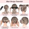 11Pcs Hair Bun Maker Kit, (3 Large, 4 Small) Soft Foam Sponge Buns with 3Pcs Twist Hair Tool and Comb, Reusable Flexible Hair Bun Donut for Women Updos, Ballet Buns, Waves Style view 4
