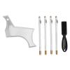 Beard Shaper Stencil Kit with 4pcs Barber Pencils, Multiple Curve Beard Shaper Template Shaping Tools for Men (White) view 1