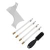 Beard Shaper Stencil Kit with 4pcs Barber Pencils, Multiple Curve Beard Shaper Template Shaping Tools for Men (White) view 3