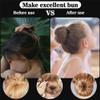 2.4 Inch Extra Small Hair Bun Maker for Kids, 6 PCS Hair Bun Donut Sock Bun Form for Girls, Mini Hair Doughnut Shaper for Short and Thin Hair (Black) view 3