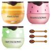 3 Packs Fruit Lip Balm, Moisturizing & Smoothing Lip, Hydrate Repair Prevent Dry Cracked Lip Sleeping Lip Mask, Effective Reduces Lip Lines Lip Care (Honey & Strawberry & Apple) view 1