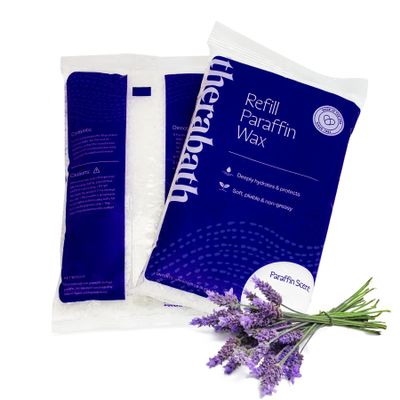 Therabath Paraffin Wax Refill - Thermotherapy - Use to Relieve Arthritis Discomfort, Stiff Muscles, & Dry Skin - for Hands, Feet, Body - Deeply Hydrates - Made in USA, 2 lb. Lavender Harmony
