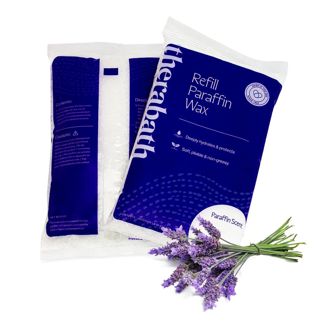 Therabath Paraffin Wax Refill - Thermotherapy - Use to Relieve Arthritis Discomfort, Stiff Muscles, & Dry Skin - for Hands, Feet, Body - Deeply Hydrates - Made in USA, 2 lb. Lavender Harmony