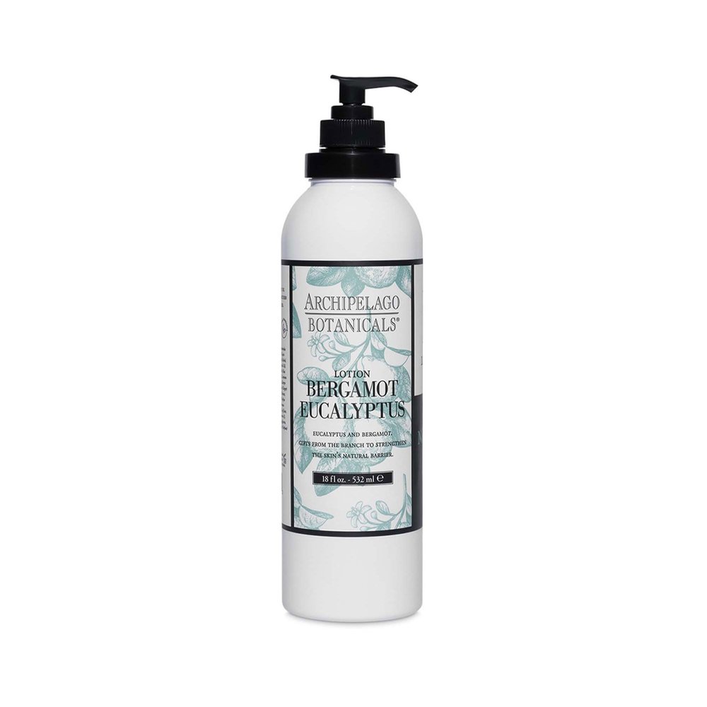Archipelago Botanicals Bergamot Eucalyptus Lotion, Hydrating Lotion for Rejuvenated and Smooth Skin, Scented Body Lotion Made without Parabens, Phthalates and GMOs (18 oz)