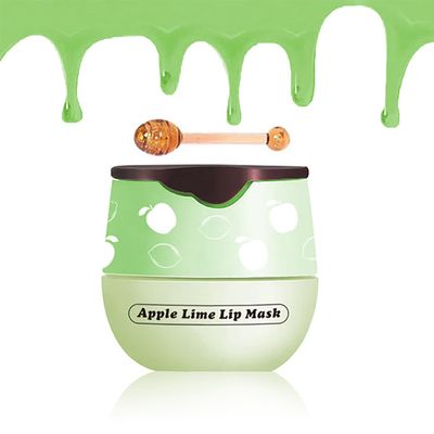 1 Pack Fruit Lip Balm, Moisturizing & Smoothing Lip, Hydrate Repair Prevent Dry Cracked Lip Sleeping Lip Mask, Effective Reduces Lip Lines Lip Care (Apple Lime)