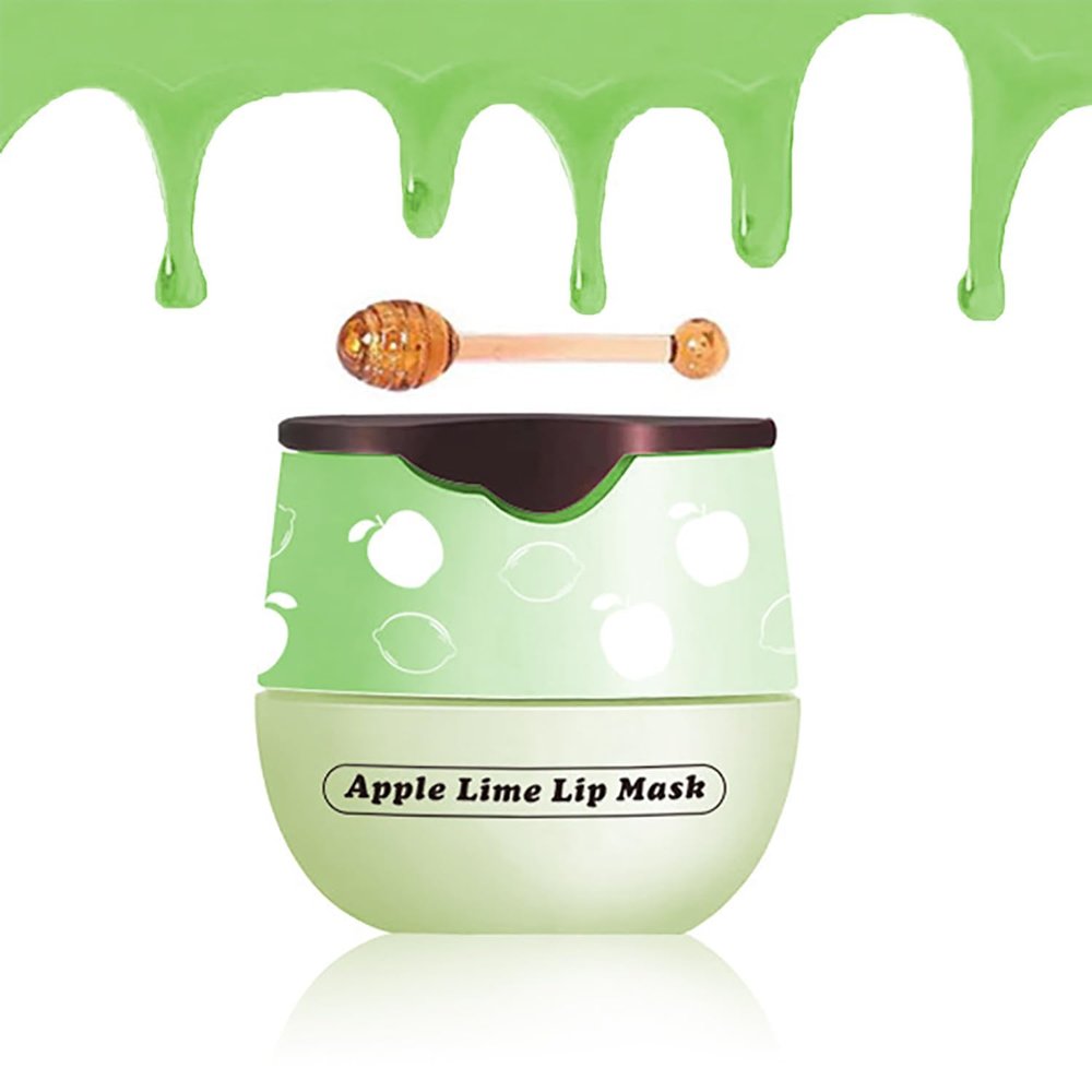 1 Pack Fruit Lip Balm, Moisturizing & Smoothing Lip, Hydrate Repair Prevent Dry Cracked Lip Sleeping Lip Mask, Effective Reduces Lip Lines Lip Care (Apple Lime)