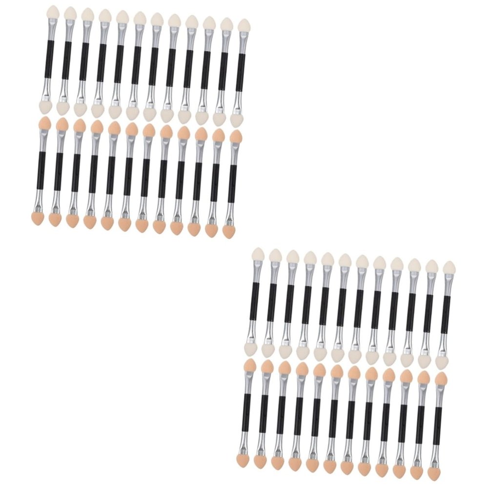 Didiseaon 48pcs Double-sided Eyeshadow Applicators Lightweight Eye Shadow Brushes for Easy Makeup Application Versatile Cosmetic Tools for Professional and Everyday Use