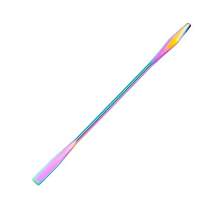 2Pcs Acrylic Cosmetic with Spatula Mixing Tray Apply for Eye Art Pigment Blending