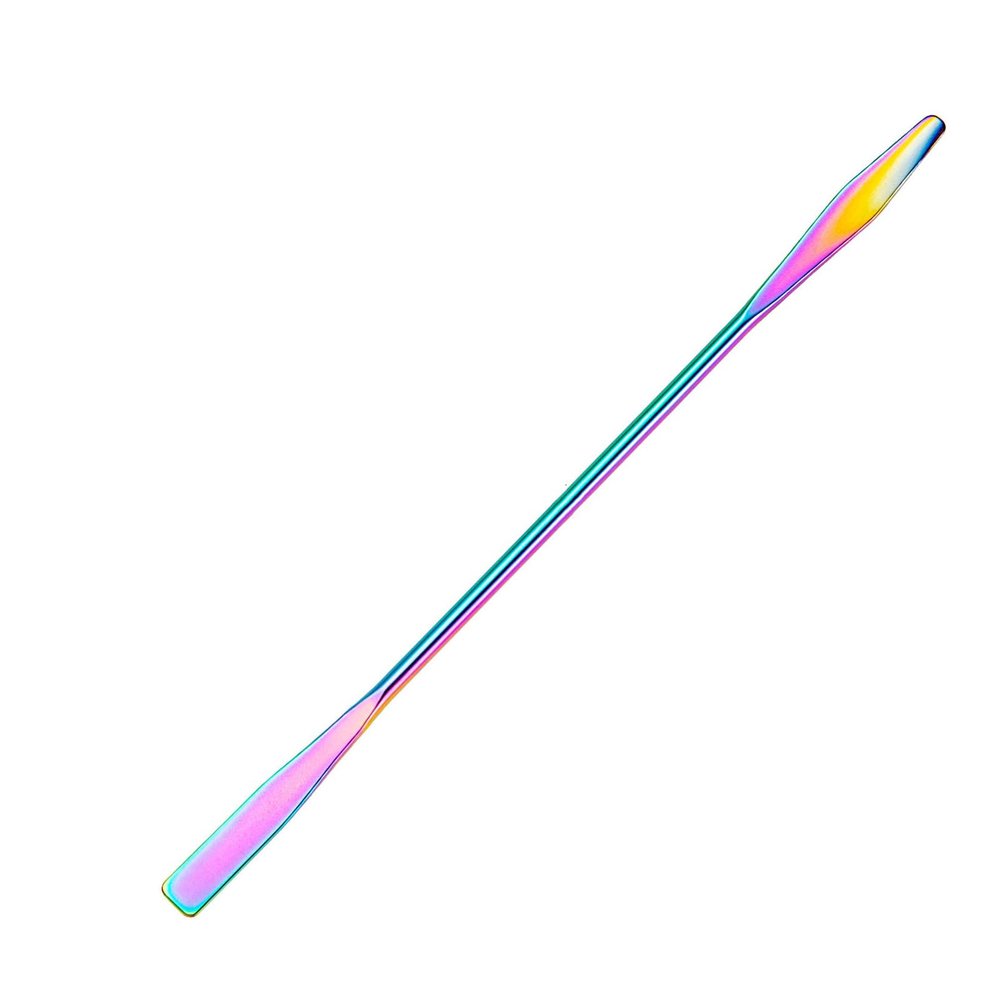 2Pcs Acrylic Cosmetic with Spatula Mixing Tray Apply for Eye Art Pigment Blending