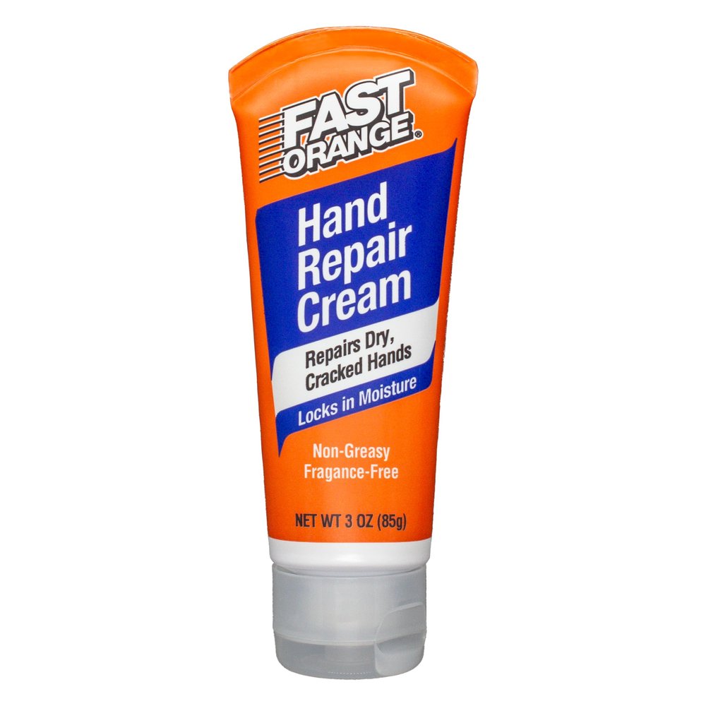 Fast Orange Hand Repair Cream, Repairs Dry & Cracked Hands after Heavy-Duty Automotive Work, On-the-go Compact Size 3oz, Non-Greasy and Unscented