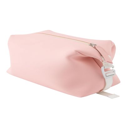 Onbagway 6"x 9.84" 4.5L Large Silicone Toiletry Bag,Waterproof Leakproof Foldable Travel Organizer,Dopp Kit Alternative for Men & Women,Pink