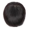 16x18cm Short Straight Natural Color Human Hair Machine Made for Men One Piece Three Clips Clip In Hair Cover Gray Hair (Dark brown) view 2