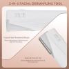 PELCAS Electric Dermaplaning Tool for Face with LED Light, Mini Facial Dermaplaning Razor Kit, Painless 3 Speeds Facial Peach Fuzz & Hair Removal at Home for Women with 6 Blades Off White view 4