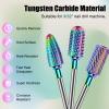13PCS Nail Drill Bits Set, 3/32 Professional Drill Bits Nail Tech, Tungsten Carbide Ceramic Efile Nail Bits with Brush, Cuticle Remover Bits for Acrylic Gel Dip Powder Nail Manicure view 4