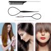 Osdhezcn Pack Of 3 French Braid Tool Loop Elastic Hair Bands Remover Cutter Rat Tail Comb Braiding Combs For Hair, Blue view 2
