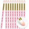 CURACORO Lash Shampoo Brushes Set, Eyelash Cleansing Brush For Cleansing Eyelash Extension, Soft and Comfortable Facial Makeup Remover Tools (Pink, Pack of 10) view 1