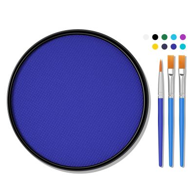 FREEORR Royal Blue Face Body Paint Makeup 30G,Professional Stage Screen Halloween,Non Toxic Face Body Paint Makeup for Halloween Costume Theater Dress-Up Smurf Sea Mystique Avatar Makeup-20