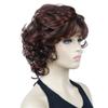 Natural Look Short Curly Auburn Mix Full Synthetic Wig For Women view 3