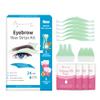 Beauty7 Men's Eyebrow Wax Kit - 24 Waxing Strips + 4 Soothing Oil Wipes for Hair Removal & Eyebrow Shaping view 1