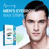 Beauty7 Men's Eyebrow Wax Kit - 24 Waxing Strips + 4 Soothing Oil Wipes for Hair Removal & Eyebrow Shaping view 3