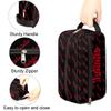 RIRIX Personalized Gift Travel Makeup Bag for Women Man, Custom Cosmetic Bag Make Up Bag Organizer Toiletry Bag Christmas Birthday Gift for Girls Boys Name Black Red view 3