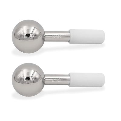 ZAQ Stainless Steel Ice Globes for Face and Eye (Silver), Durable Cryo Globes Use to Reduce Puffiness, Tighten Pores and Sinus Relief, Face Globes for Facial Massages and Daily Beauty Routines