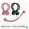 Belle G 2 x Hair Scrunchies, High Ponytail Hair Band, Elastic Rubber Hair Bobble, Hair Tie (Purple) view 4