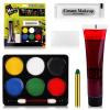 Face Body Paint Set, Halloween Makeup, 6 Colors Face Body Paint + Washable Fake Blood + White Cream, Face Paint SFX Makeup Kit, Face Painting Kit for Halloween Zombie Skeleton Cosplay Clown view 1