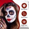 Face Body Paint Set, Halloween Makeup, 6 Colors Face Body Paint + Washable Fake Blood + White Cream, Face Paint SFX Makeup Kit, Face Painting Kit for Halloween Zombie Skeleton Cosplay Clown view 3