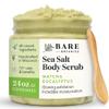 Bare Botanics Exfoliating Shower Gloves + Matcha Eucalyptus Body Salt Scrub view 2