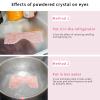 Biiange Natural Crystal Eye Mask, Rose Quartz Eye Mask for Alleviate Puffiness Massage Relax Wrinkles Relieve Migraine Meditation Beauty (Pink) view 3