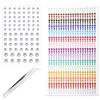 989pcs Self-Adhesive Face Jewels, 3/4/5mm Round Rainbow Face Gems with 6/8/10mm Silver Star Eye Rhinestones Glitter Hair Diamond Stickers for Makeup Body Nail Women Girls view 1