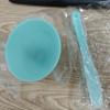 3 Sets Rubber Facial Mask Mixing Bowl With Plastic Spatula Facemask Bowl Mud Mask Mixing Bowl DIY Skin Care Mixing Tool Kit for Lady Women Home Beauty Salon Use, Blue view 4