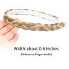 Oplira Braided Headband With Teeth Braids Hairband With Tooth Synthetic Hair Band Plaited Hairband For Women (Buttered Toast-0.6 inches) view 2