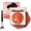 Embossed Smooth Powder Blush Palette for Cheeks, Embossed Girl Blush for Cheeks, Matte Face Powder Blush Palette,natural Matte Waterproof Blush (Orange) view 1