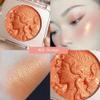 Embossed Smooth Powder Blush Palette for Cheeks, Embossed Girl Blush for Cheeks, Matte Face Powder Blush Palette,natural Matte Waterproof Blush (Orange) view 2