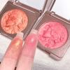 Embossed Smooth Powder Blush Palette for Cheeks, Embossed Girl Blush for Cheeks, Matte Face Powder Blush Palette,natural Matte Waterproof Blush (Orange) view 3