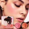Embossed Smooth Powder Blush Palette for Cheeks, Embossed Girl Blush for Cheeks, Matte Face Powder Blush Palette,natural Matte Waterproof Blush (Orange) view 4