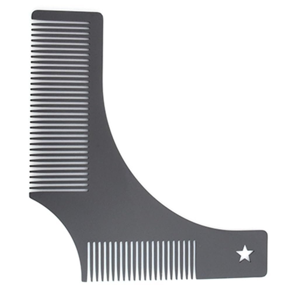 Beard Shaping Styling Tool with inbuilt Comb for Men, Men Beard Shaping Styling Template Comb Men's Beards Beauty Tool For Trimming Moustache Shave Comb Styling Tool(Black)