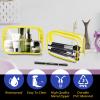 16 Pieces Clear Makeup Bag PVC Zippered Clear Toiletry Carry Pouch Portable Cosmetics Bag Waterproof Makeup Bag Vinyl Plastic Organizer Case for Travel Vacation Bathroom (Yellow-M) view 4